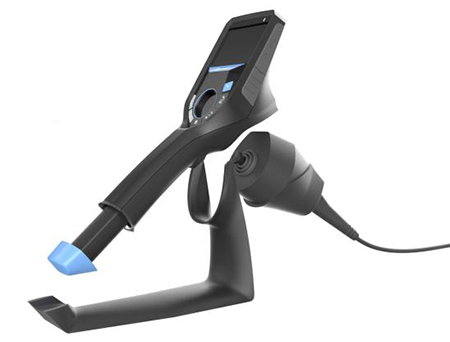 亞泰光電MIE-R安檢內窺鏡主機與底座采用分離式結構設計，內窺鏡頻繁操作時可將產品固定擺放